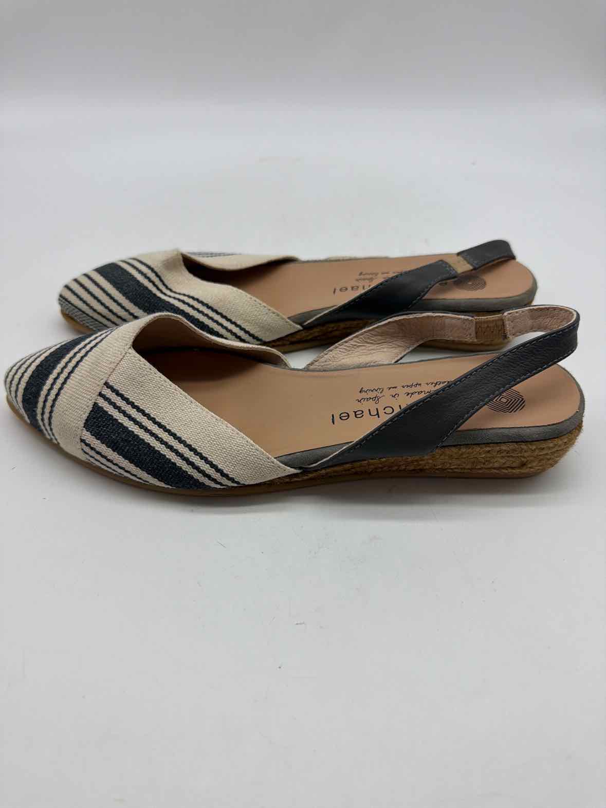 Pre-Owned Eric Michael White Size 37 Slingback Flats | True Fashionistas.