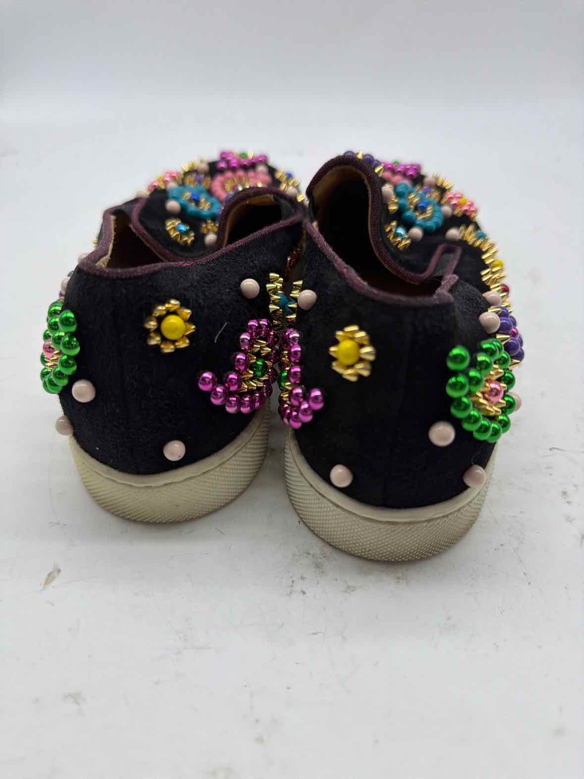 Pre-Owned Christina Love Black Size 6 Beaded Candy Boat Flats | True Fashionistas.