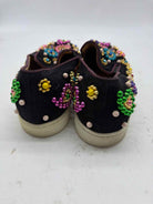 Pre-Owned Christina Love Black Size 6 Beaded Candy Boat Flats | True Fashionistas.