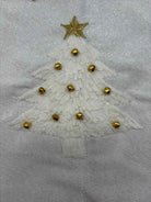 White Christmas Tree Emroidered Towel | True Fashionistas.