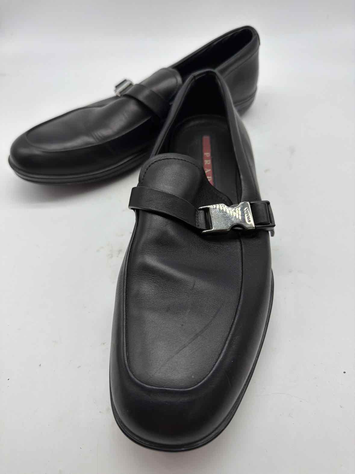 Pre-Owned Prada Black 8.5 Slip On Men's Dress Shoes | True Fashionistas.