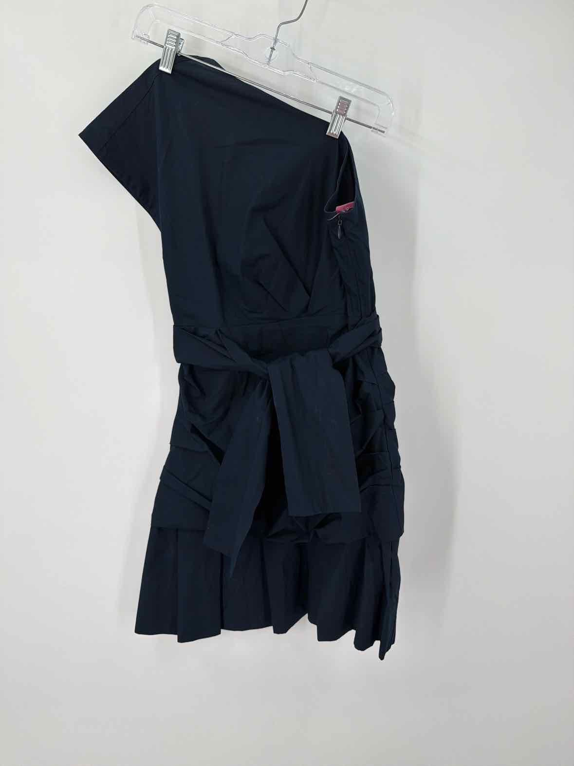 Pre-Owned Derek Lam Navy Size 2 One Shoulder Short Sleeveless Dress | True Fashionistas.