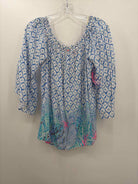 Pre-Owned Lilly Pulitzer Blue Size Medium Long Sleeve Blouse | True Fashionistas.