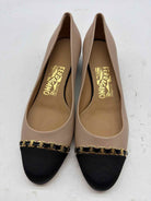 Pre-Owned Salvatore Ferragamo Tan Size 5.5 Block Heel Heels | True Fashionistas.