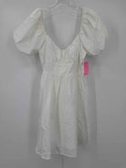 Pre-Owned Altar'd State White Size Large Short Short Sleeve Dress | True Fashionistas.