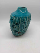 Drop Leaf Aqua Ceramic Vase | True Fashionistas.