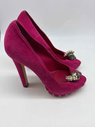 Pre-Owned Alexander McQueen Pink Size 9.5 Peep Toe Heels | True Fashionistas.