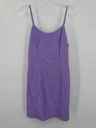 Pre-Owned Alice + Olivia Purple Size 4 Faux Leather Short Sleeveless Dress | True Fashionistas.