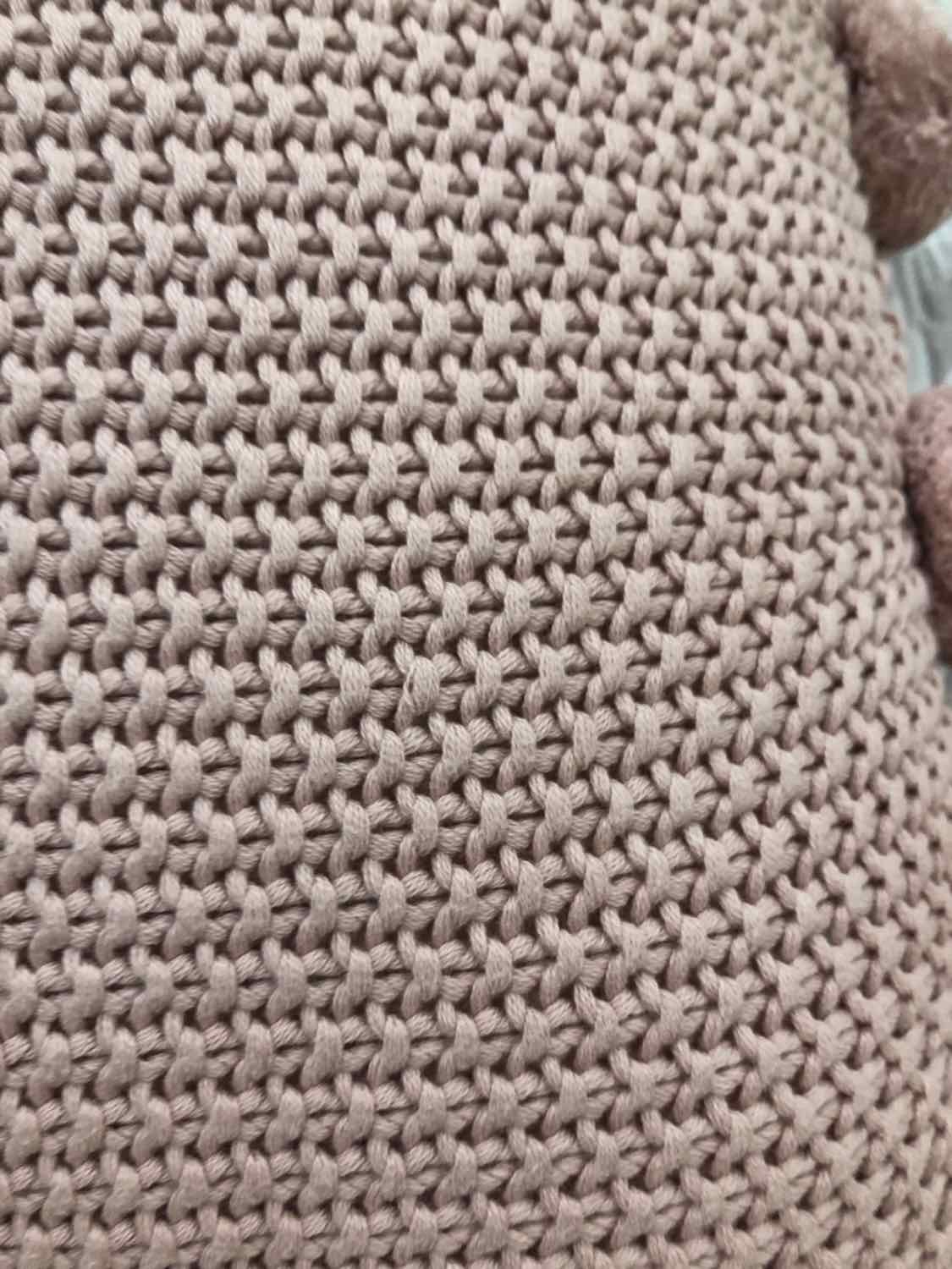K&K Interiors Pink Knit Pom Pom Pillow | True Fashionistas.