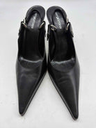 Pre-Owned Sergio Rossi Black Size 9 Slingback Heels | True Fashionistas.