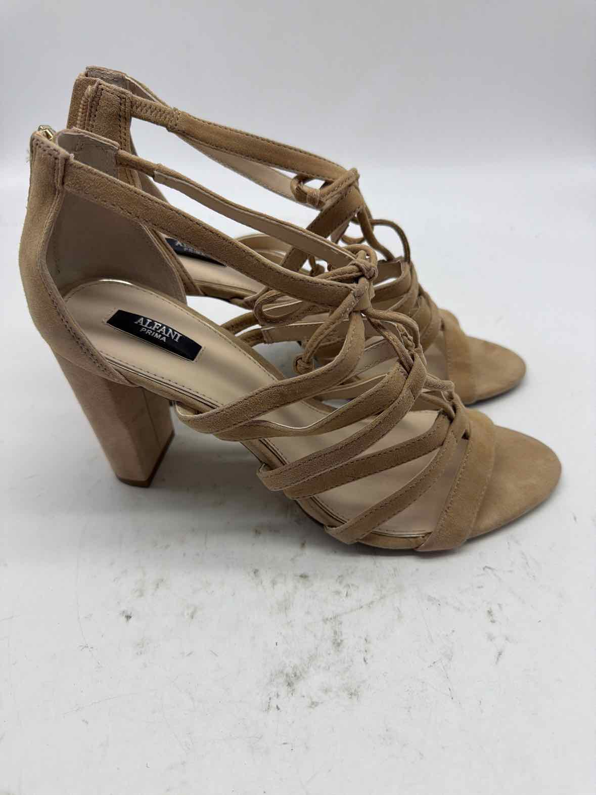 Pre-Owned Alfani Tan Size 8.5 Caged Heels | True Fashionistas.