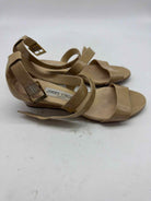 Pre-Owned Jimmy Choo Tan Size 6 Patent Leather Strappy Heels | True Fashionistas.
