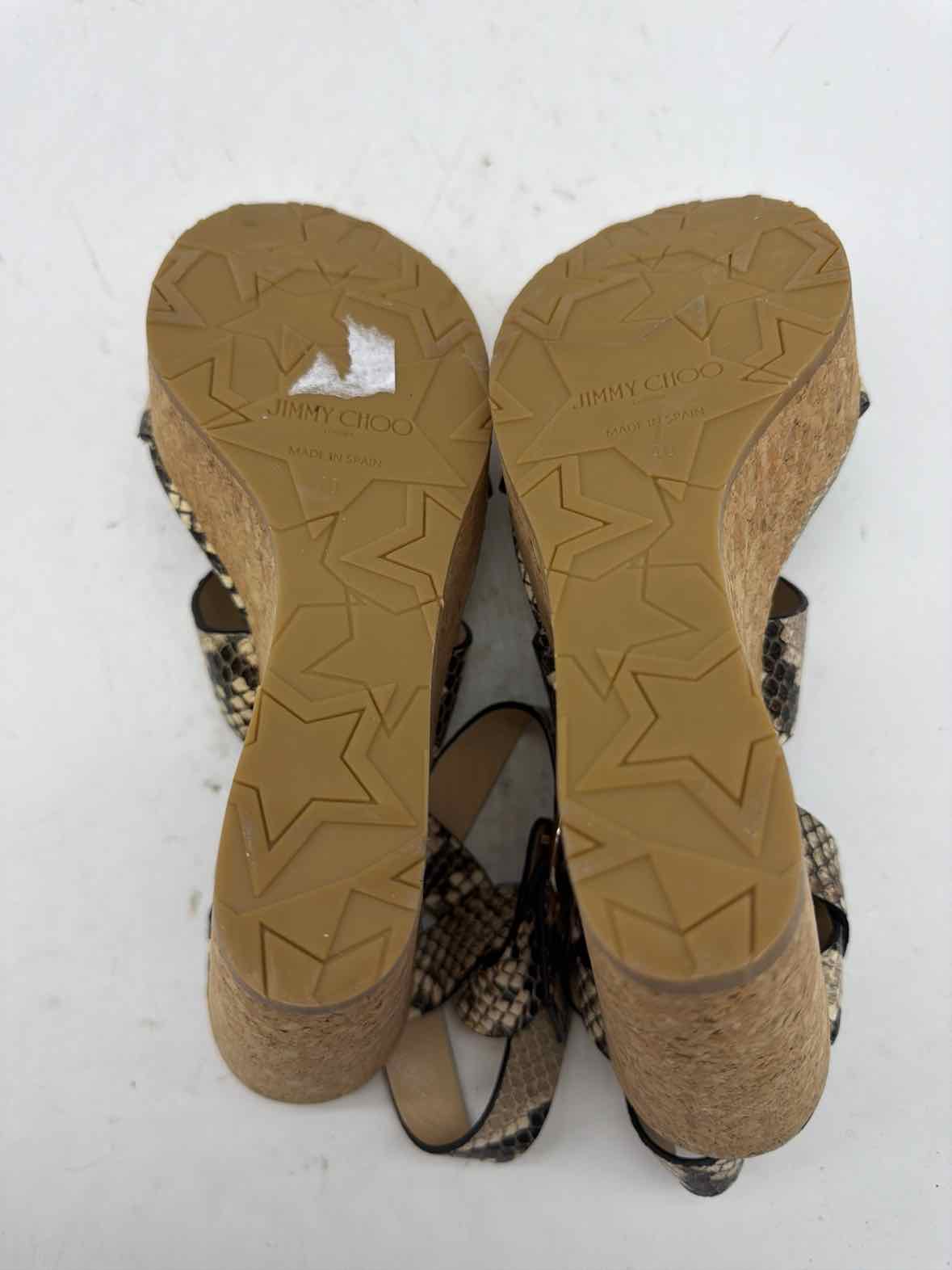 Pre-Owned Jimmy Choo Tan Size 10 Wedge Heels | True Fashionistas.