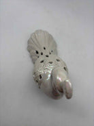White Iridescent Ceramic Peacock | True Fashionistas.