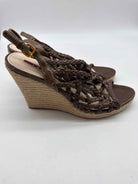 Pre-Owned Prada Brown Size 39 Wedge Heels | True Fashionistas.