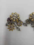 Lunch At The Ritz Silver clip Drop Earrings | True Fashionistas.