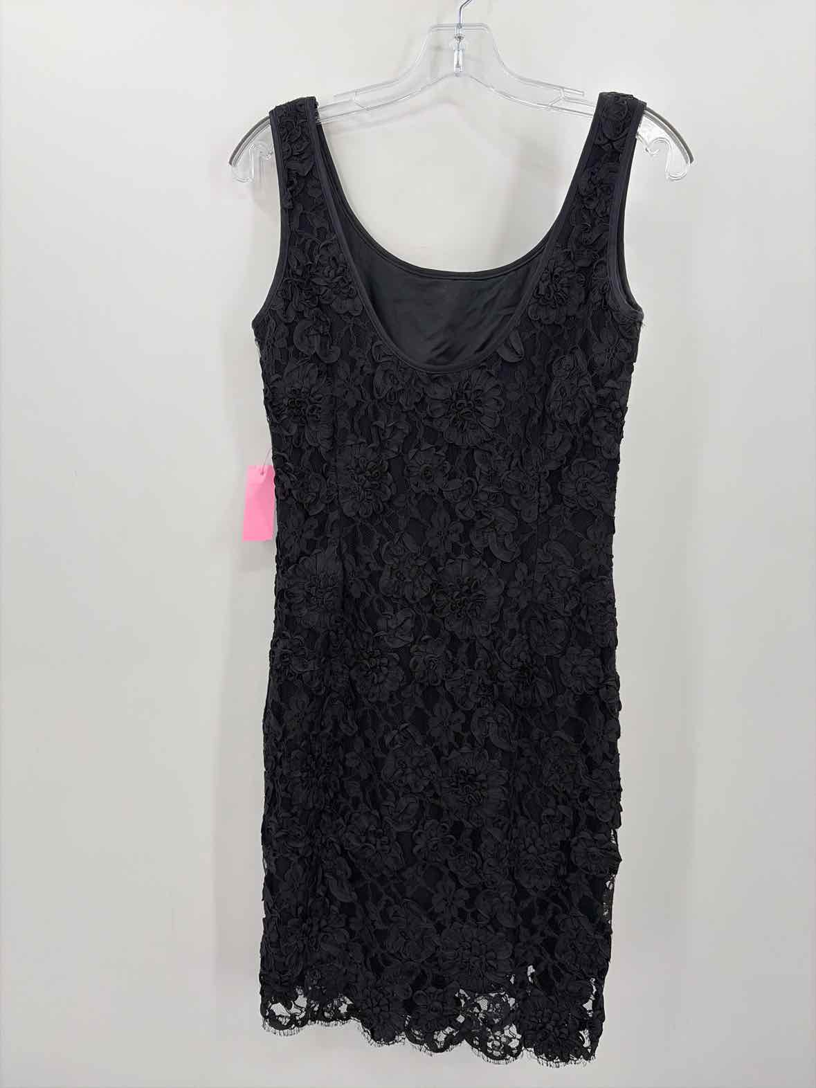 Escada Black Size 36 Floral Knee Length Sleeveless Dress | True Fashionistas.