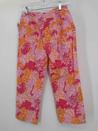 Pre-Owned Lilly Pulitzer Pink Size 2 Vintage Printed Pants | True Fashionistas.