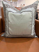 Rodeo Home Mint & Brown Silk Pillow | True Fashionistas.