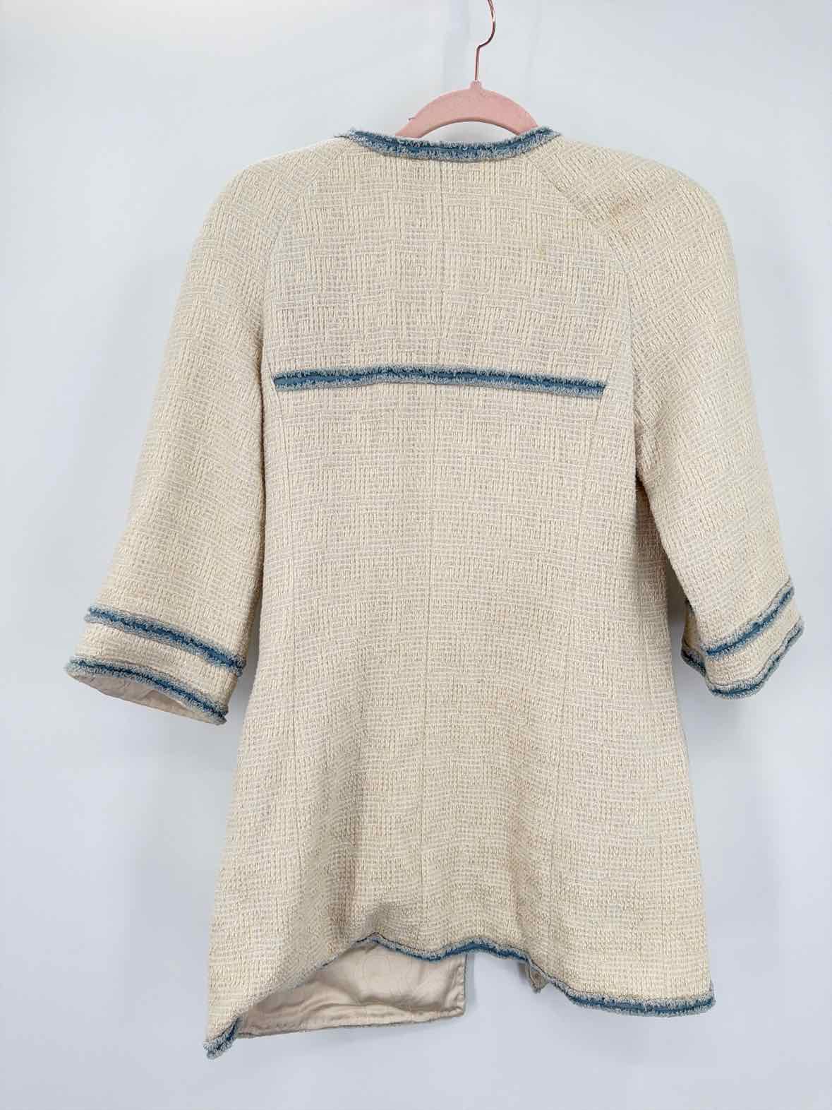 Pre-Owned Chanel Ivory Size 38 Button Jacket | True Fashionistas.