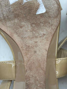 Pre-Owned Jimmy Choo Tan Size 6 Patent Leather Strappy Heels | True Fashionistas.