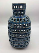 Blue Basketweave Vase | True Fashionistas.