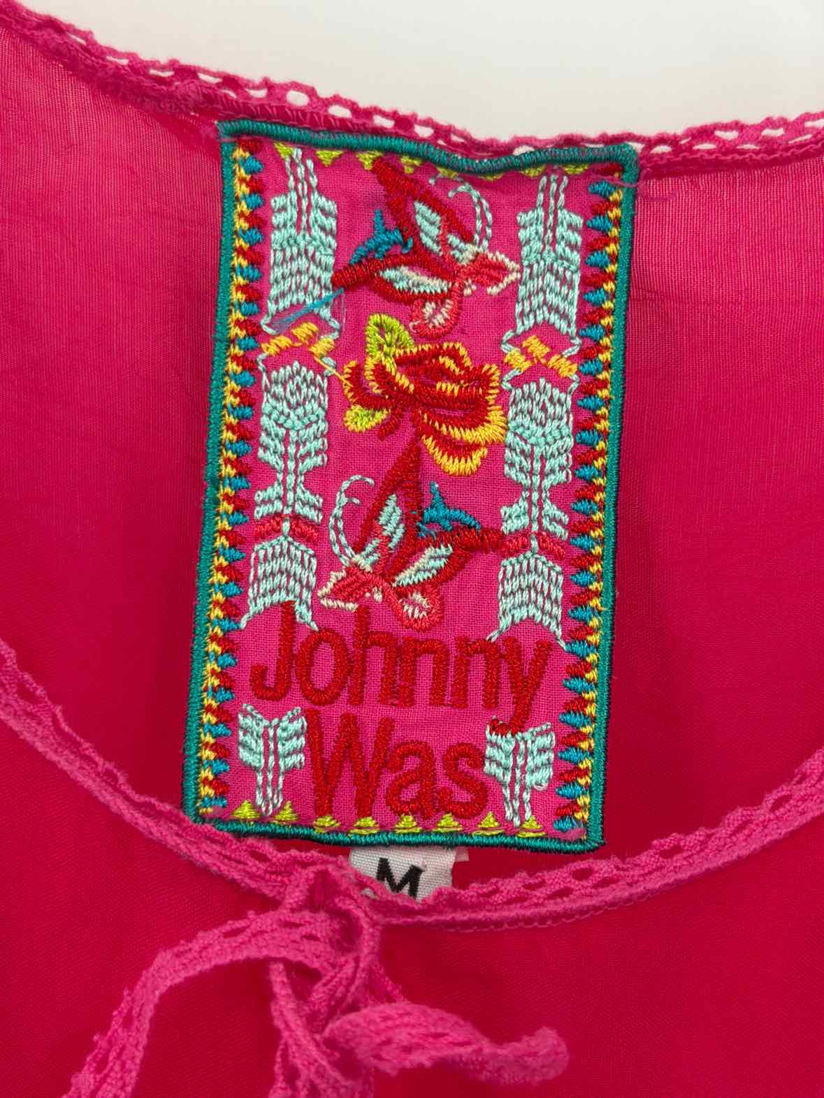 Pre-Owned Johnny Was Pink Size Medium Short Sleeveless Dress | True Fashionistas.