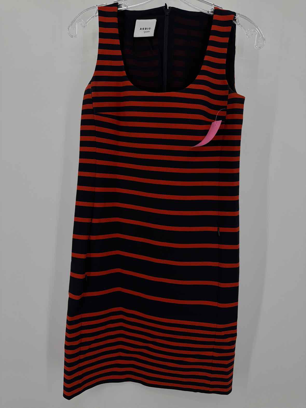 Pre-Owned Akris Punto Red Size 4 Stripe Short Sleeveless Dress | True Fashionistas.