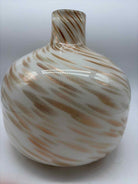 Gold & Cream Swirl Glass Vase | True Fashionistas.
