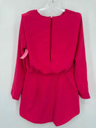 Pre-Owned Amanda Uprichard Pink Size Medium Short Long Sleeve Dress | True Fashionistas.
