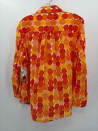 Tru Luxe Jeans Orange Size Large Button Down Long Sleeve Blouse | True Fashionistas.