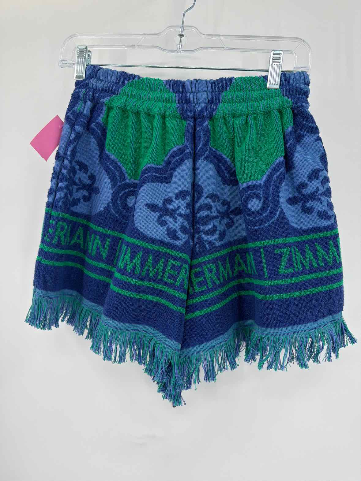 Pre-Owned Zimmermann Blue Size 4 Printed Shorts | True Fashionistas.