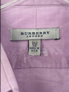 Pre-Owned Burberry Purple Large Men's Long Sleeve Shirt | True Fashionistas.