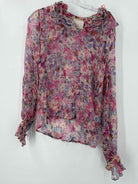 Pre-Owned Jade Johnny Was Pink Size XS Sheer Blouse | True Fashionistas.