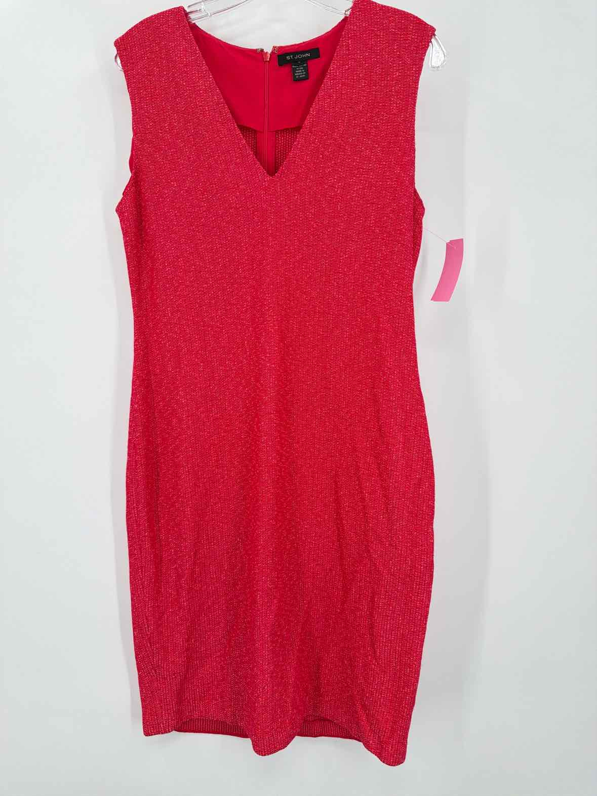 Pre-Owned St John Pink Size 10 Knit Short Sleeveless Dress | True Fashionistas.