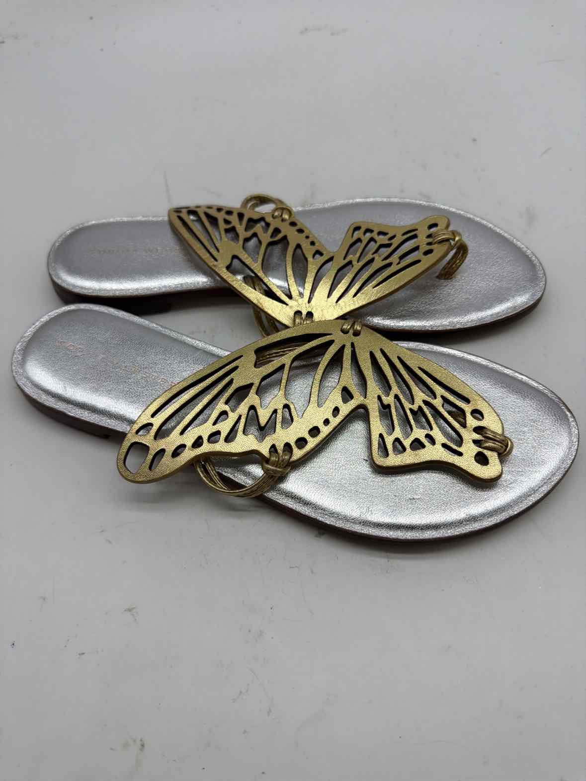 Pre-Owned Sophia Webster Gold Size 8 Thong Sandals | True Fashionistas.