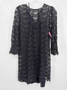 Pre-Owned Milly Black Size 4 Lace Short Long Sleeve Dress | True Fashionistas.
