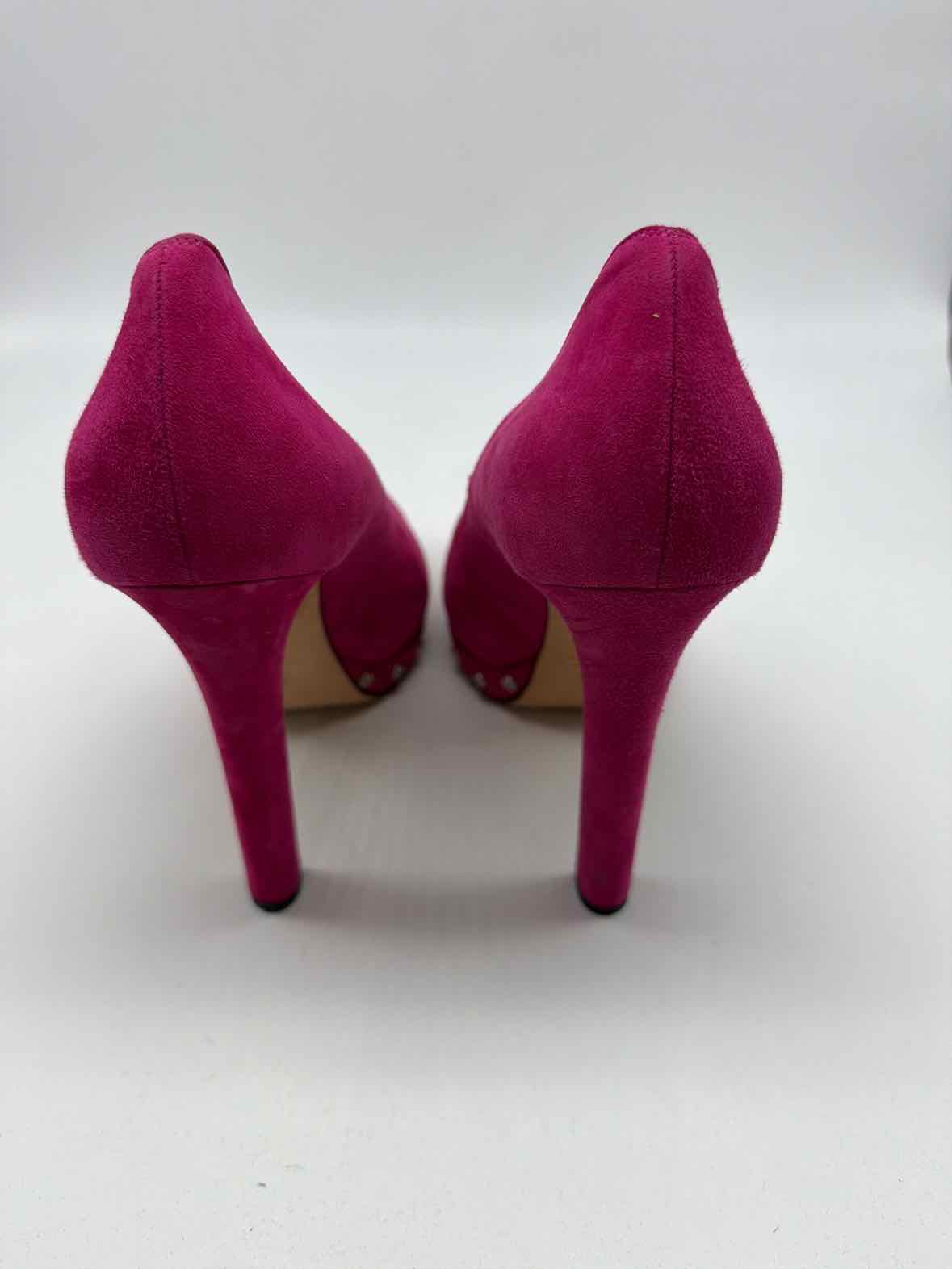 Pre-Owned Alexander McQueen Pink Size 9.5 Peep Toe Heels | True Fashionistas.