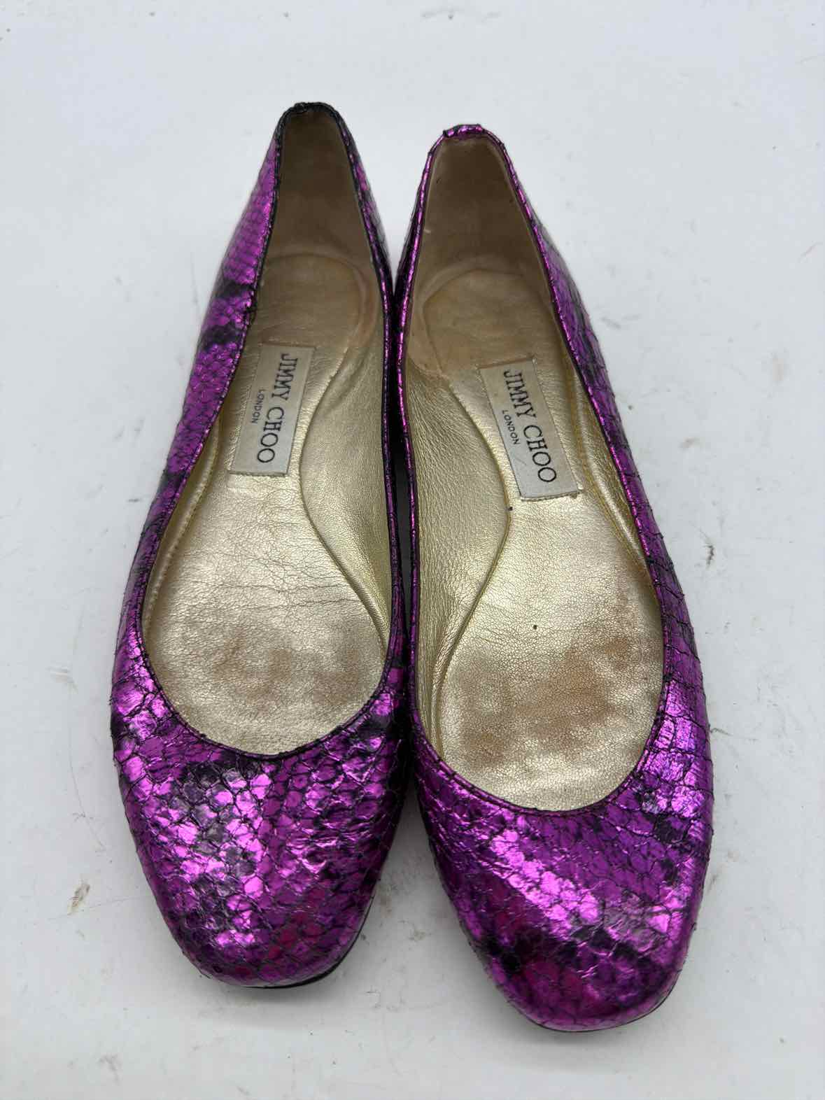 Pre-Owned Jimmy Choo Purple Size 6 Slip On Flats | True Fashionistas.