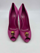 Pre-Owned Alexander McQueen Pink Size 39 Peep Toe Heels | True Fashionistas.