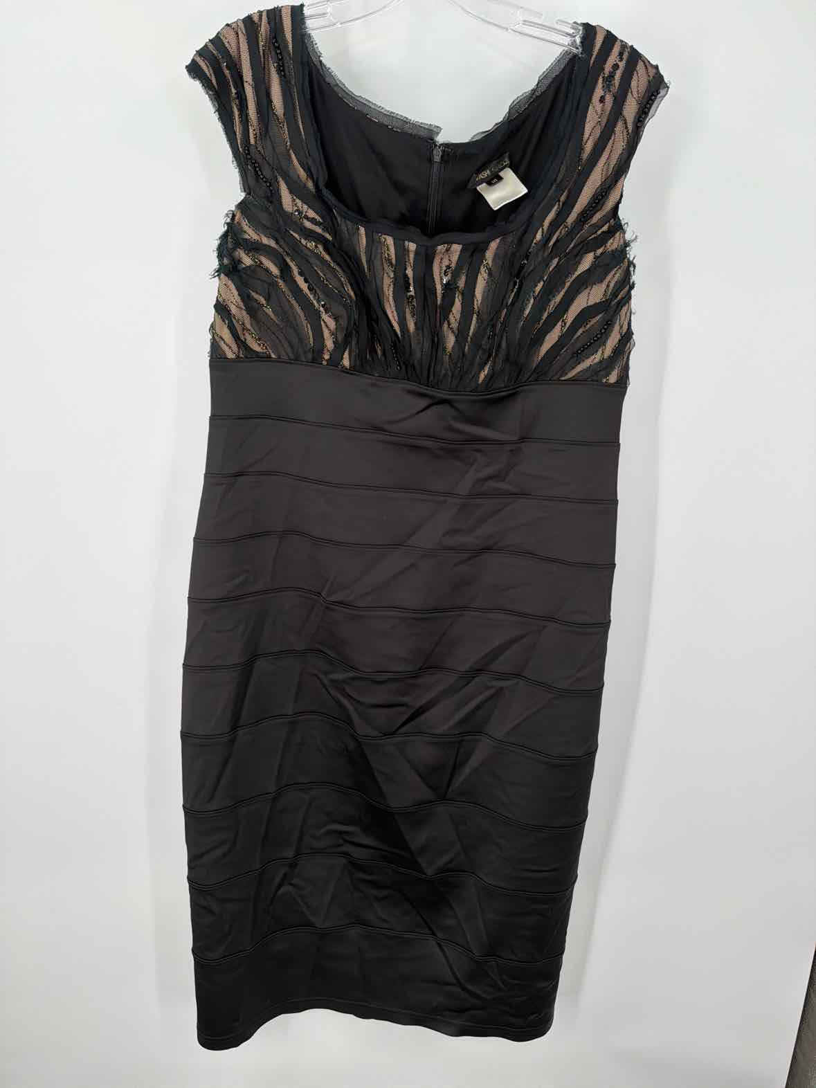 Pre-Owned Tadashi Shoji Black Size 16 Evening Long Evening Gown | True Fashionistas.