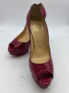 Pre-Owned Christian Louboutin Red Size 9.5 Stiletto Heels | True Fashionistas.
