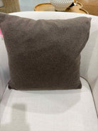 Square Patterned Cashmere Pillows in Chocolate, Orange and Light Brown | True Fashionistas.