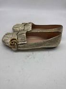 Pre-Owned Gucci Gold Size 6 GG Marmot Fringe Flat Flats | True Fashionistas.