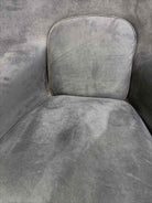 Blue Velvet Living Room Chair With Ottoman | True Fashionistas.