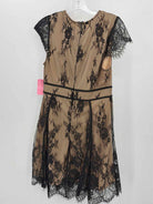 Lulus Tan Size Large Lace Knee Length Sleeveless Dress | True Fashionistas.