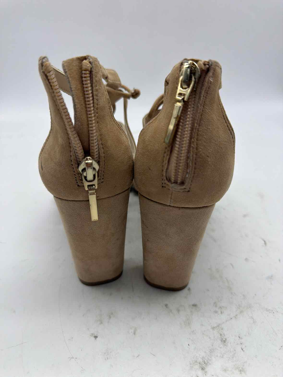 Pre-Owned Alfani Tan Size 8.5 Caged Heels | True Fashionistas.