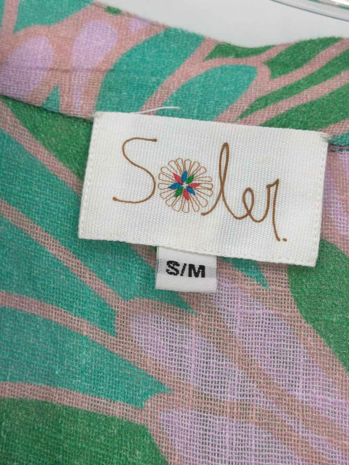 Pre-Owned Soler Green Size S/M Long Short Sleeve Dress | True Fashionistas.