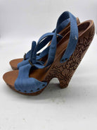 Pre-Owned Stella McCartney Blue Size 38 Wood Wedge Heels | True Fashionistas.