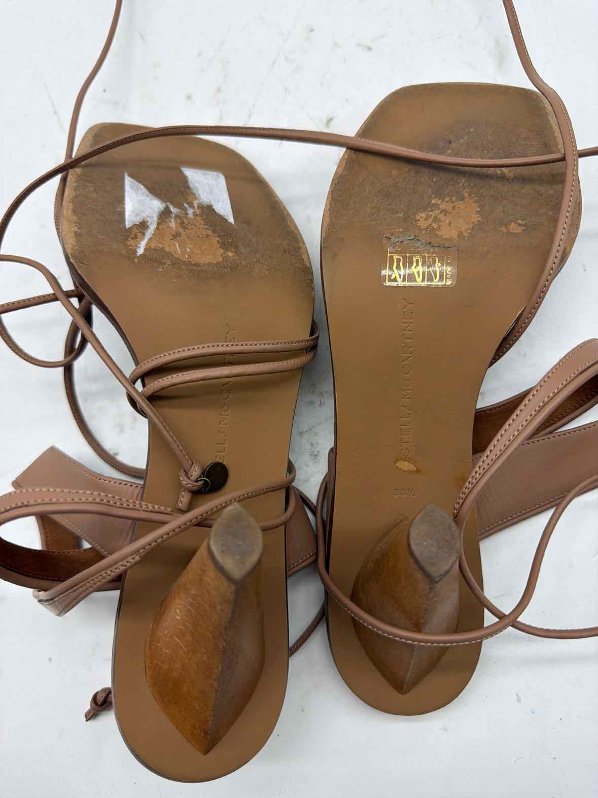 Pre-Owned Stella McCartney Tan Size 8.5 Strappy Heels | True Fashionistas.